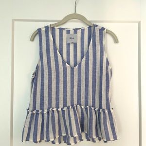 Rails peplum striped blouse
